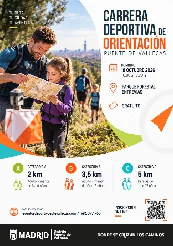 Carrera de Orientación Deportiva gratuita en el Parque Entrevías de Madrid