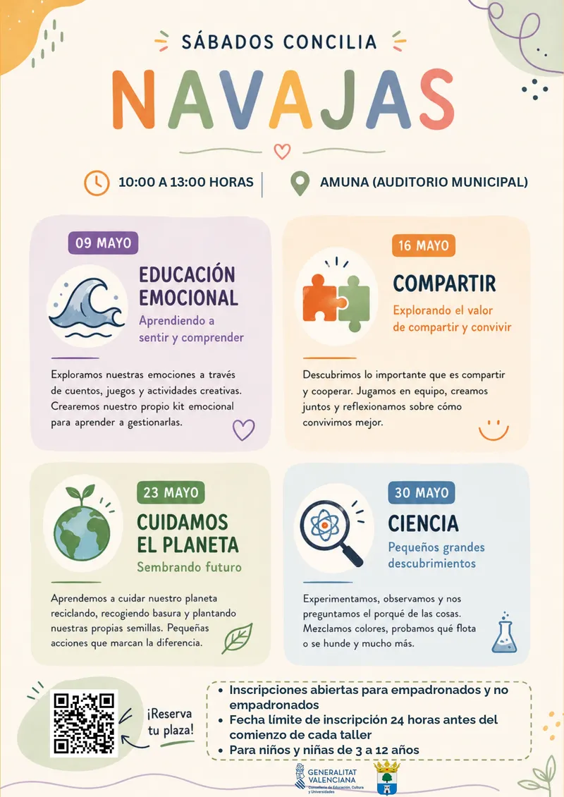 Navajas lanza 'Sábados Divertidos' para niños en mayo