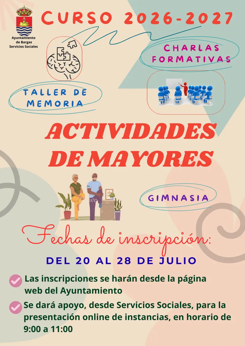 Bargas abre el plazo para inscribirse en las actividades de mayores del curso 2026-2027