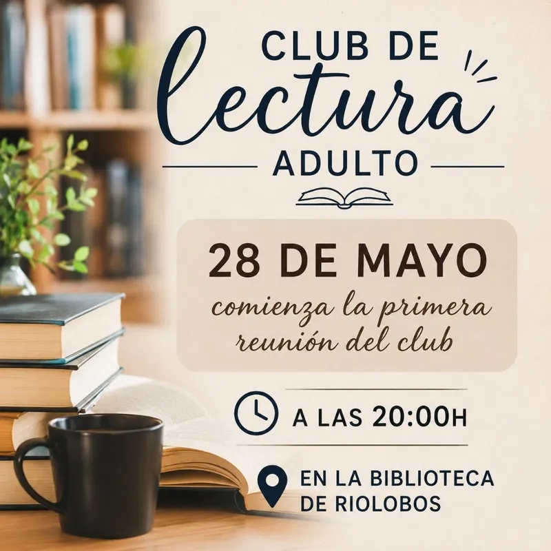 Riolobos inicia su Club de Lectura para adultos este 28 de mayo