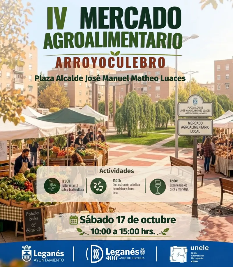 Leganés celebra su IV Mercado Agroalimentario con 15 productores locales