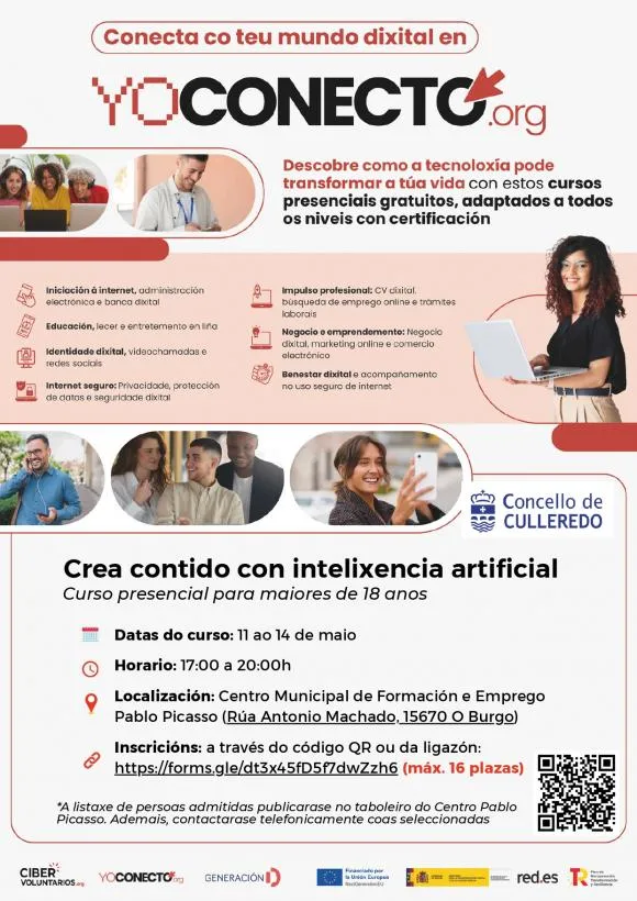 Culleredo lanza un curso gratuito sobre creación de contenido con inteligencia artificial