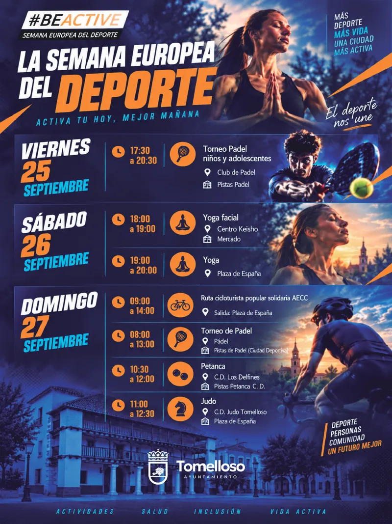 Tomelloso celebra la Semana Europea del Deporte con un fin de semana de actividades