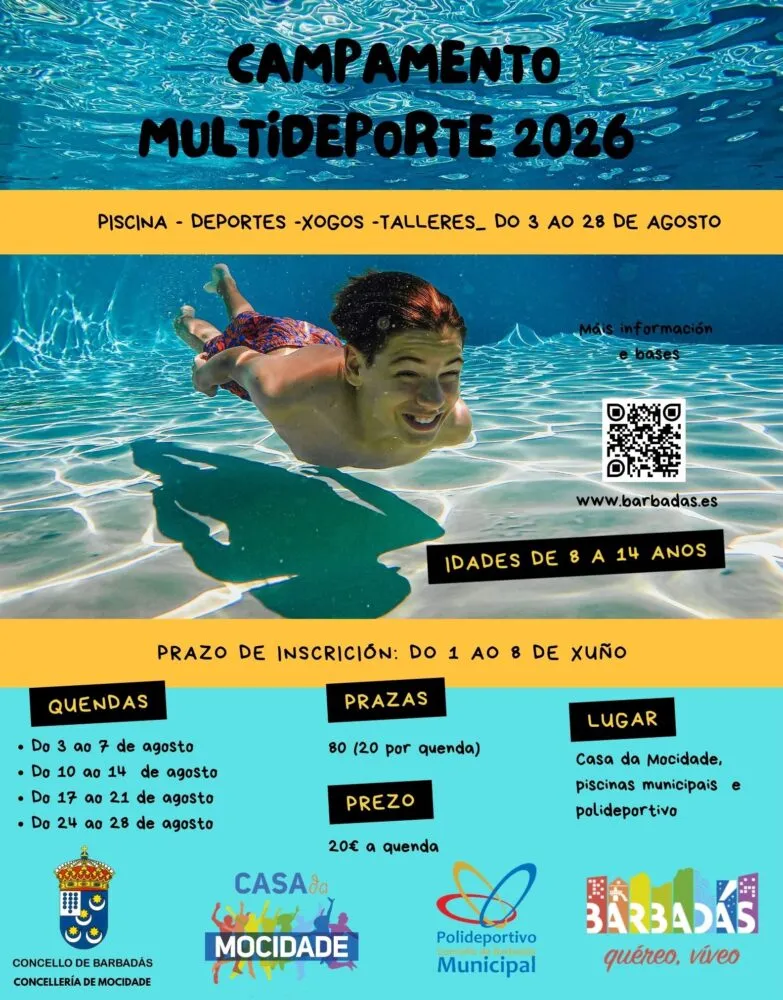 Barbadás abre inscripciones para el Campamento Multideporte de agosto