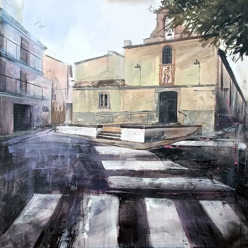 Paco Rojas obtiene el segundo premio en el concurso de pintura rápida de Pego