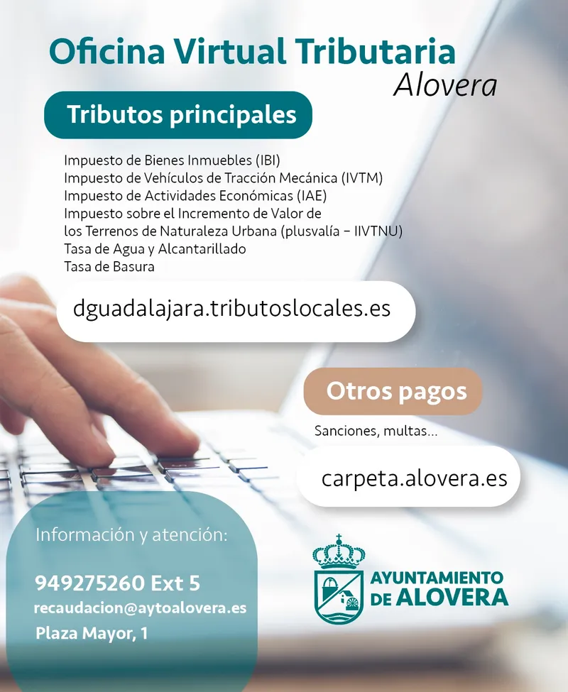 Alovera informa sobre la gestión de sus tributos y atención al contribuyente