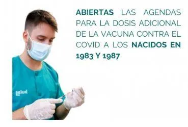 Aragón abre la vacunación COVID de refuerzo para nacidos entre 1983 y 1987