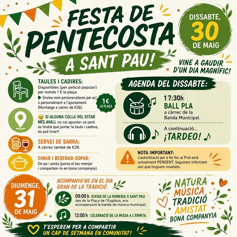 Albocàsser celebra la Pascua de Pentecostés en Sant Pau con novedades y ambiente festivo