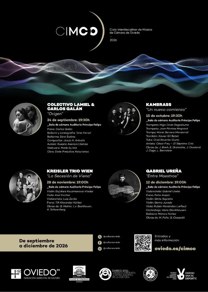 El Ciclo Cultural CIMCO de Oviedo fusionará música de cámara con danza, moda y teatro en otoño