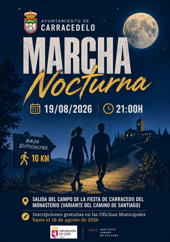 Carracedelo organiza una Marcha Nocturna por el Camino de Santiago