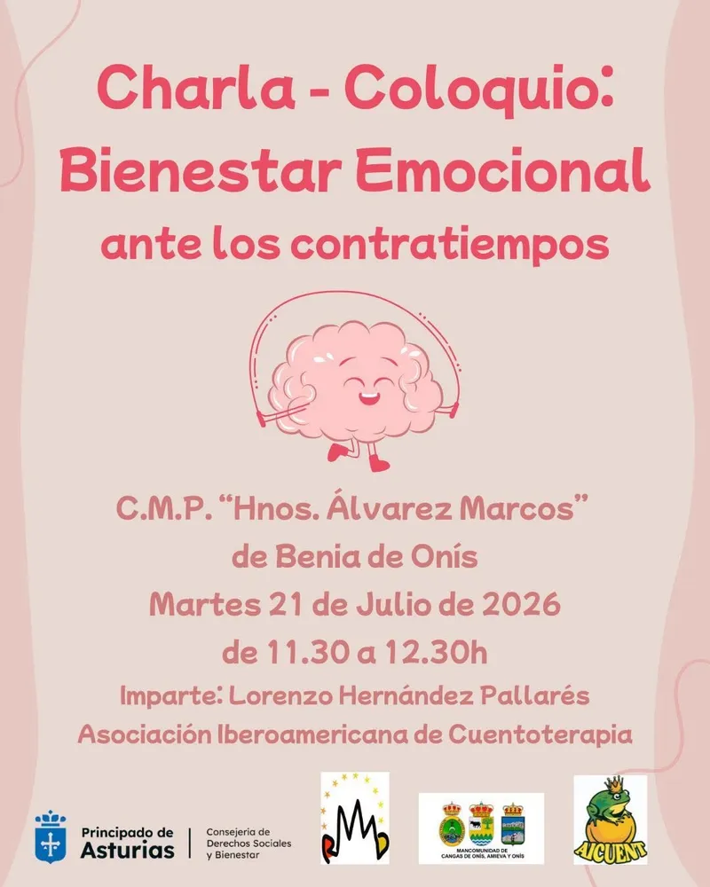 Charla sobre bienestar emocional en Benia de Onís