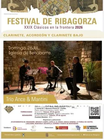 Benabarre acoge el concierto 'Clásicos en la Frontera' con el Trío Ance & Mantini
