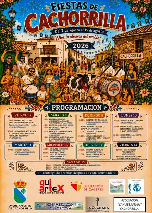 Cachorrilla presenta la programación de sus Fiestas 2026
