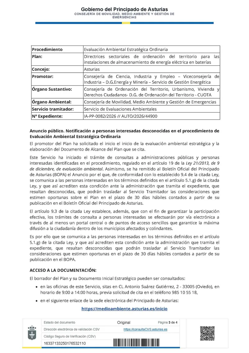 Morcín notifica a interesados desconocidos sobre evaluación ambiental estratégica
