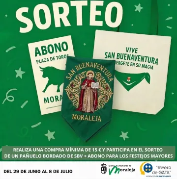Moraleja impulsa el comercio local con un sorteo de premios para las fiestas de San Buenaventura