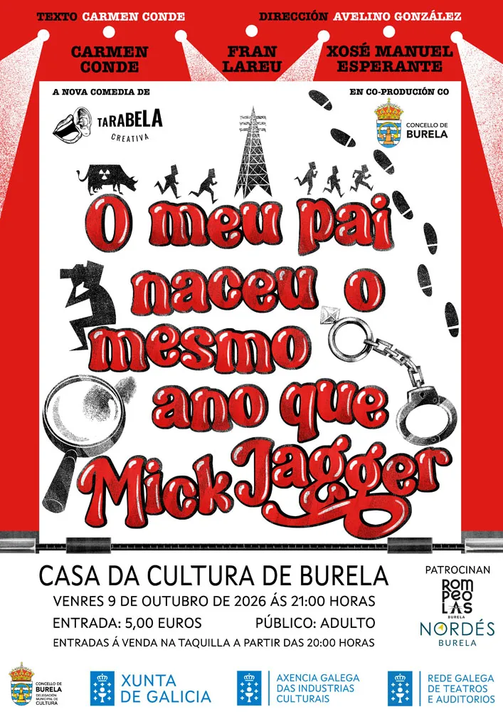 Burela acoge la esperada estreia de 'O meu pai naceu o mesmo ano que Mick Jagger'