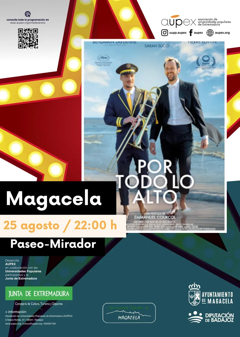 Magacela proyecta cine de verano con el apoyo de AUPEX y la Junta de Extremadura