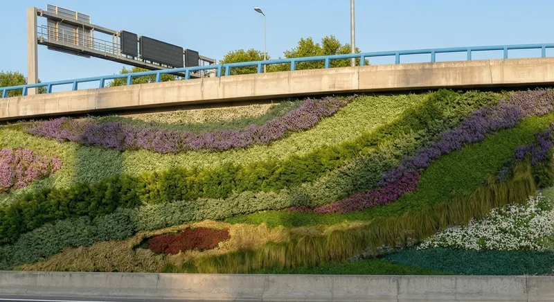 Madrid inicia la instalación de jardines verticales en la M-30 a la altura de Ventas