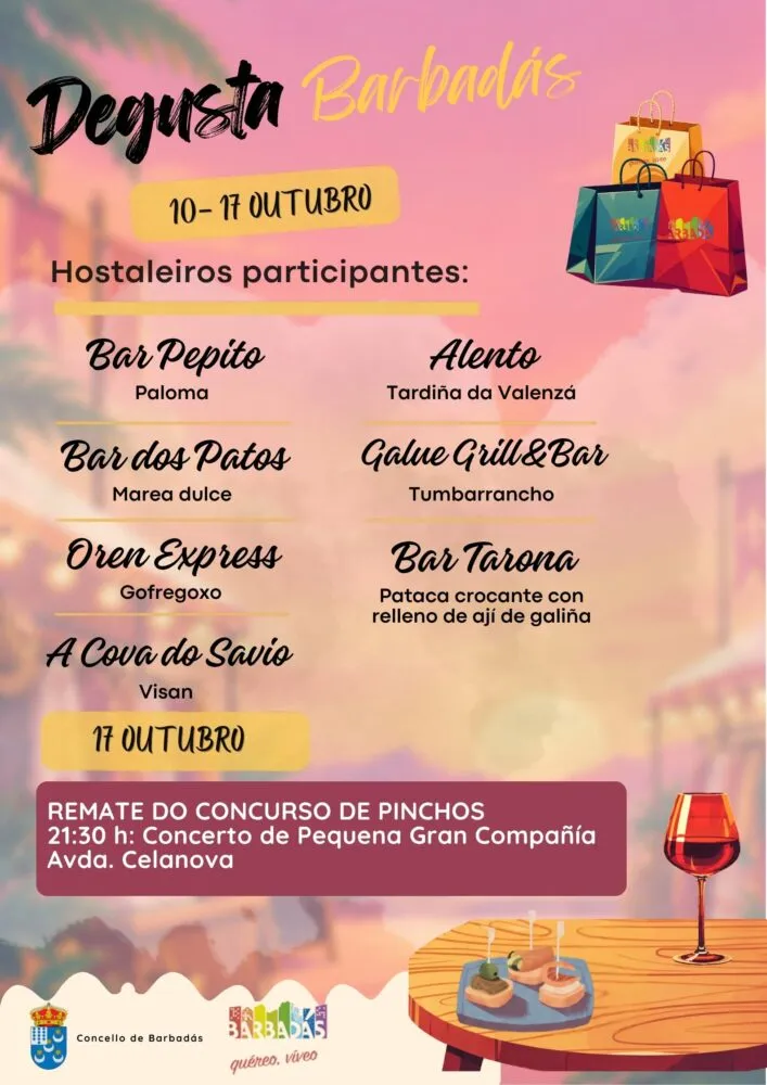 Barbadás cierra Degusta Barbadás con música en directo y gastronomía