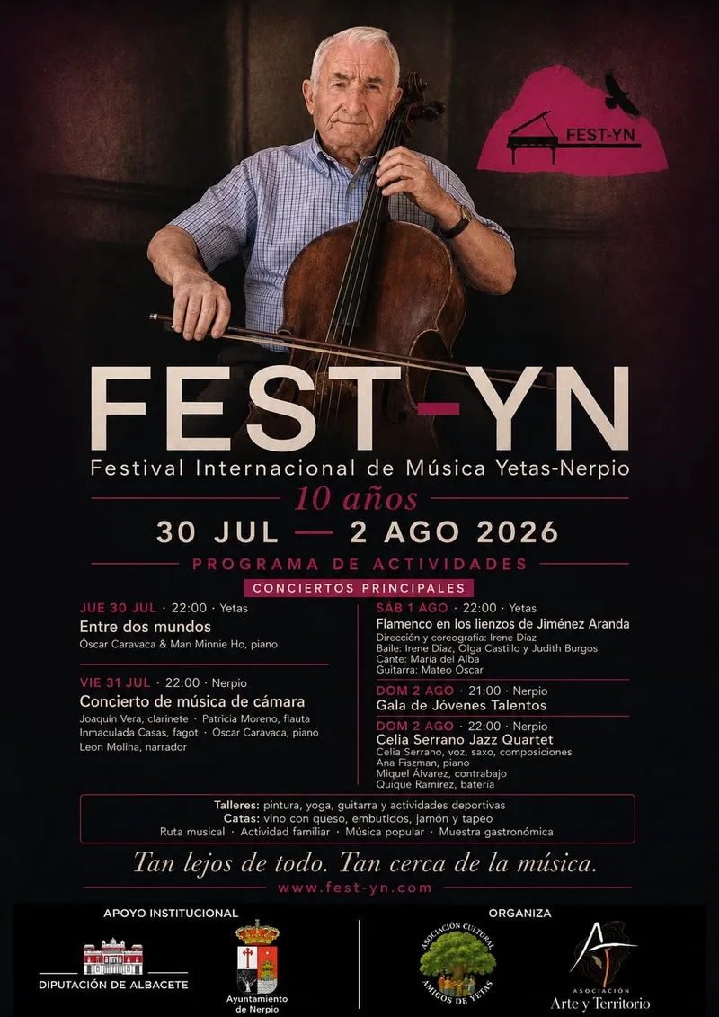 Nerpio y Yeste anuncian la décima edición del Festival Internacional de Música FEST-YN 2026
