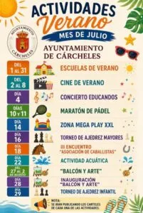 Cárcheles presenta su agenda de actividades para junio y julio