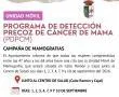 Unidad móvil de mamografías visita Hornachos para la detección precoz del cáncer de mama