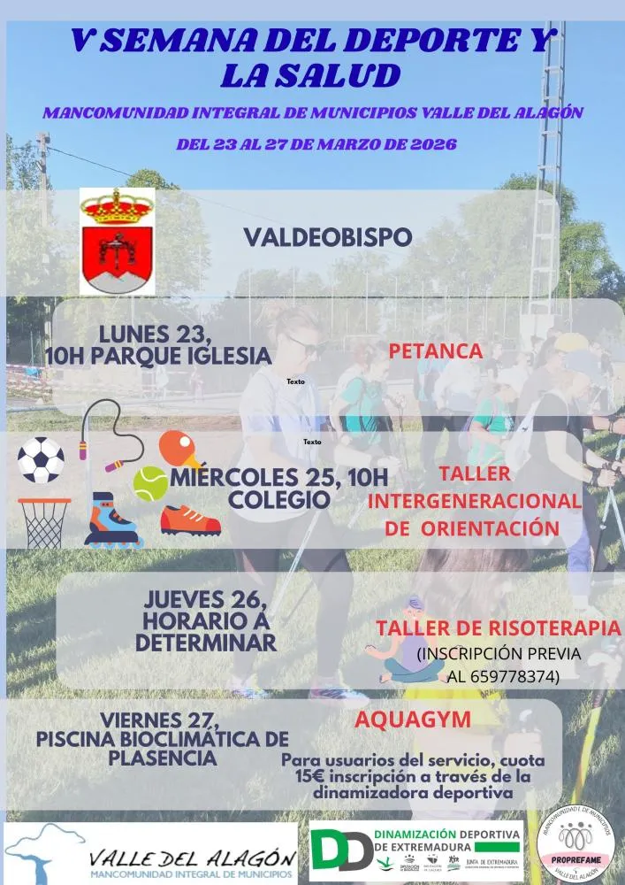 La Mancomunidad Valle del Alagón organiza la V Semana del Deporte y la Salud