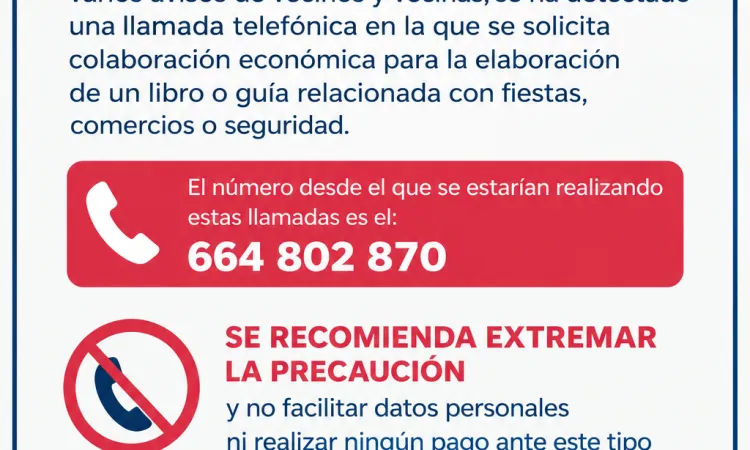 Alerta en Casariche: Precaución ante llamadas fraudulentas que solicitan dinero