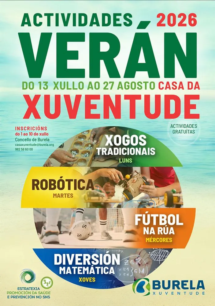 Burela organiza actividades de verano gratuitas para jóvenes en la Casa da Xuventude