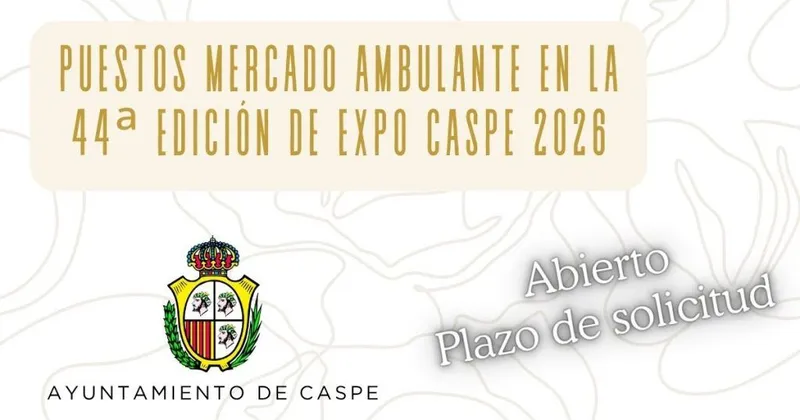 Caspe abre el plazo para solicitar puestos en la 44ª edición de Expo Caspe