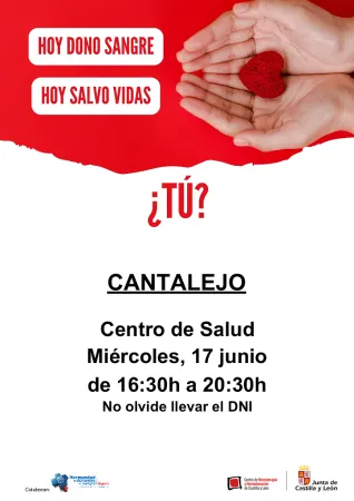 Cantalejo organiza una colecta de donación de sangre el 17 de junio