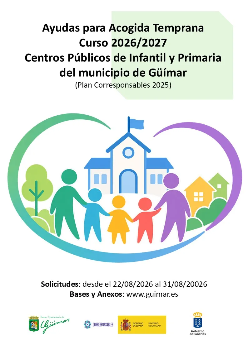Güímar abre plazo para ayudas de acogida temprana en colegios públicos