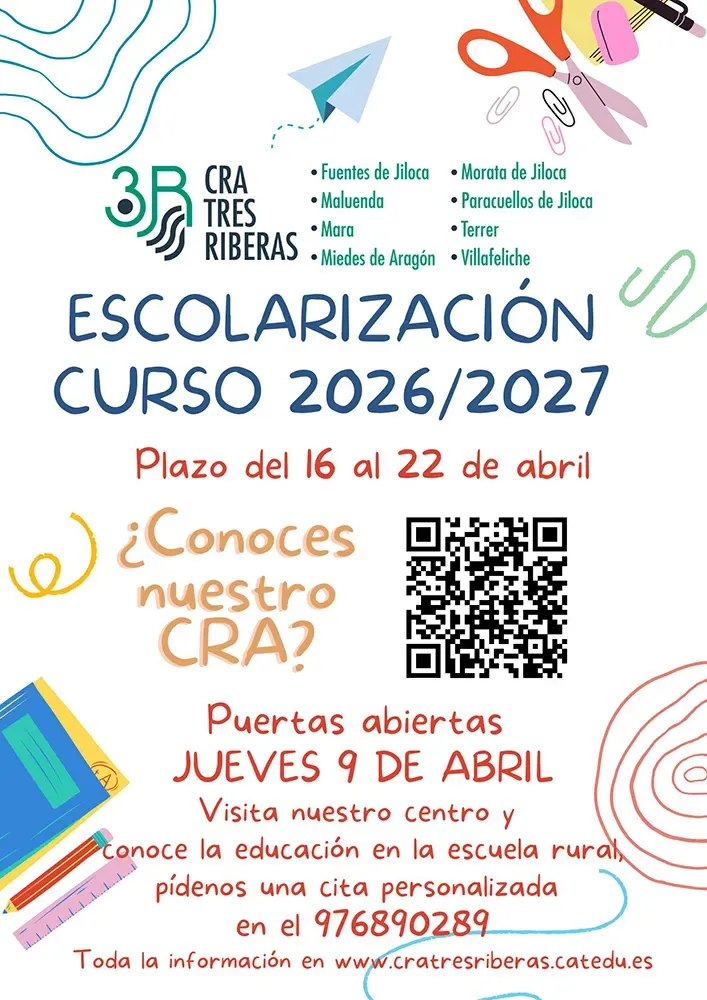 Maluenda abre el plazo de matriculación para la Guardería Municipal del curso 2026-2027