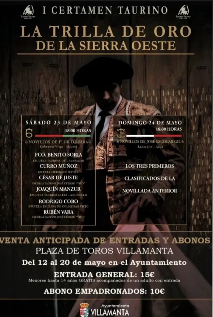 Villamanta celebra el I Certamen Taurino 'Trilla de Oro de la Sierra Oeste'