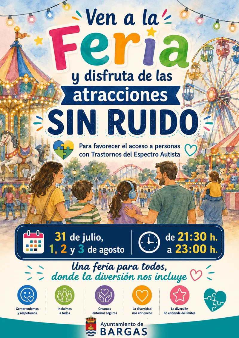 Bargas celebra una feria inclusiva con sesiones de atracciones sin ruido