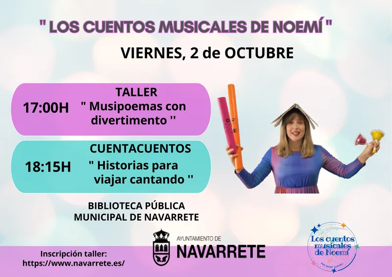 Navarrete celebra la cultura infantil con 'Musipoemas' y cuentacuentos el 2 de octubre
