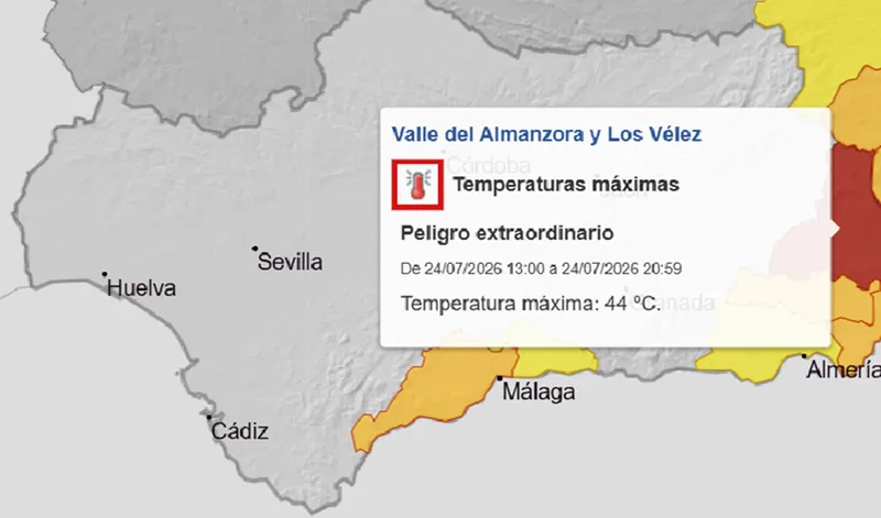 Alerta Roja por Calor en Almería: La EMA pide máxima precaución este viernes