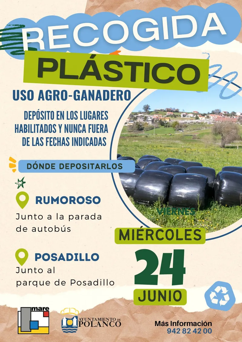 Polanco habilita puntos de recogida de plásticos agroganaderos el 24 de junio