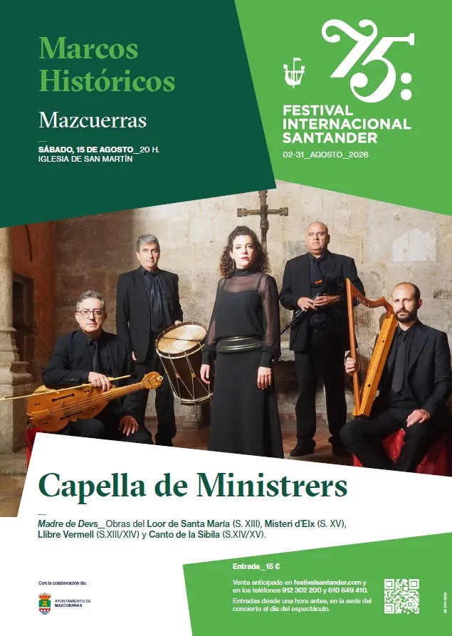 Capella de Ministrers actuará en la Iglesia de San Martín de Mazcuerras
