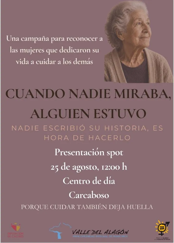 Carcaboso rinde homenaje a las mujeres cuidadoras con la instalación 'Cuando nadie miraba'