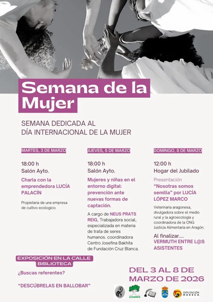 Ballobar celebra la Semana de la Mujer 2026 con diversas actividades