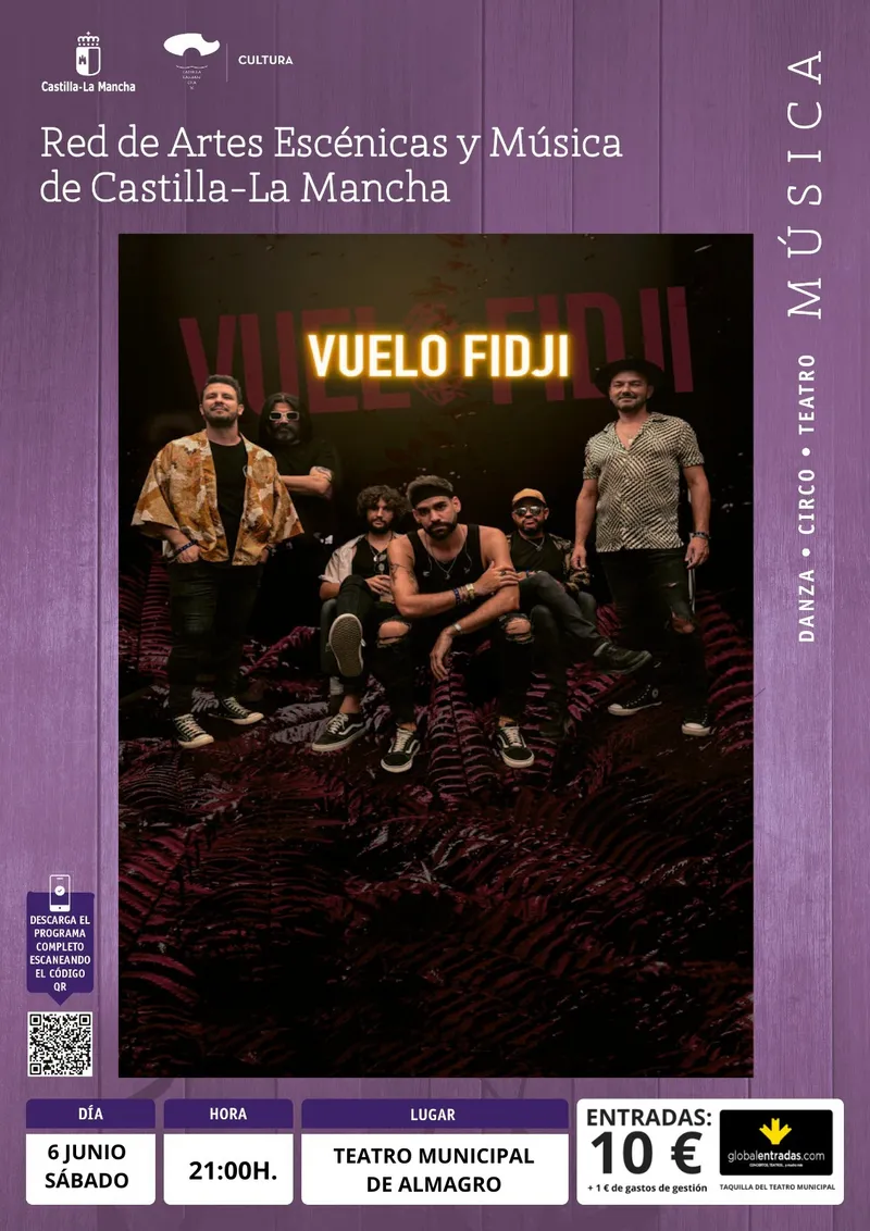 Vuelo Fidji llega al Teatro Municipal de Almagro con un concierto de pop