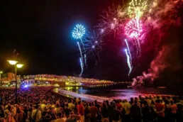 Telde acota la zona del muelle de Melenara por la preparación de los fuegos artificiales