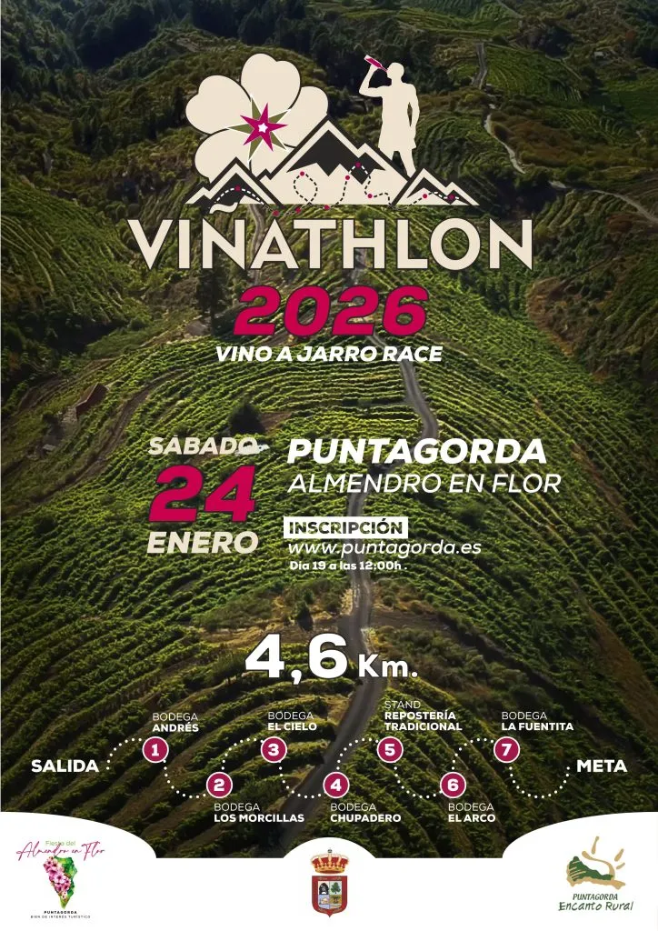 Puntagorda acogerá la V Viñathlon Vino a Jarro Race en 2026
