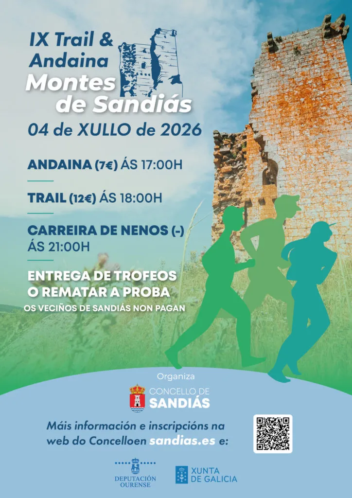 El IX Trail y Andaina Montes de Sandiás se celebrará el 4 de julio con precios reducidos para vecinos