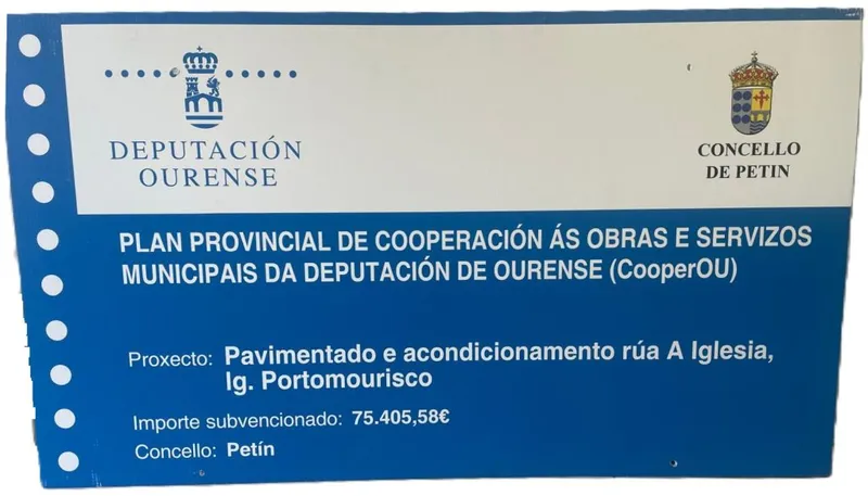 Petín inicia el plan Cooperou 2026 para el asfaltado de la calle A Igrexa en Portomourisco