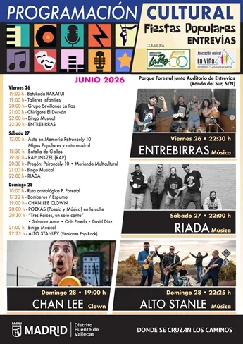 Puente de Vallecas celebra sus fiestas populares en junio y julio