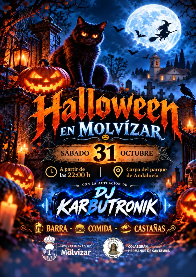 Molvízar celebra Halloween con fiesta, música y castañas el 31 de octubre