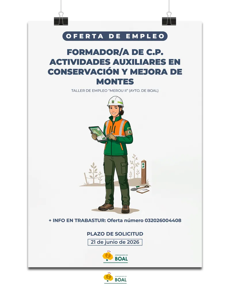 Boal busca formador para taller de empleo en conservación de montes