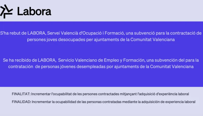 Sellent recibe una subvención del LABORA para contratar jóvenes desempleados